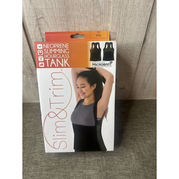 Neoprene Slimming Hourglass Tank XXL Microban Technology Back Support Exercise - Picture 1 of 3